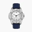 45mm Brushed Silver Metal Case Watch with Date — view 2