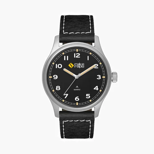 40mm Matte Silver Metal Case Watch with 3-Hand Movement