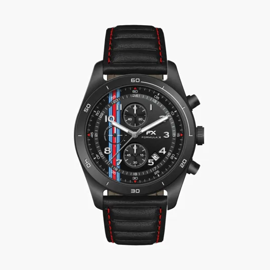 42mm Stainless Steel Chronograph Watch with Date