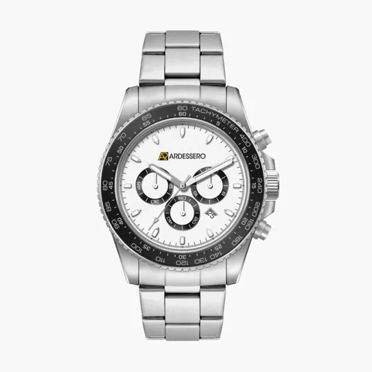 42.5mm Stainless Steel Chronograph Watch with Date