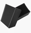 Black Leatherette 2-Piece Gift Box