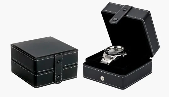 Black Leatherette Gift Box for Watches — view 2