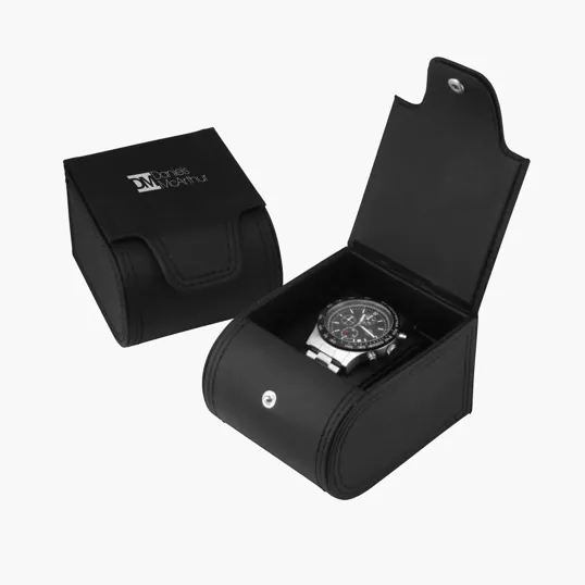 Black One Piece Snap Button Watch Gift Box