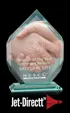 Medium Mallory Jade Crystal Award — view 2