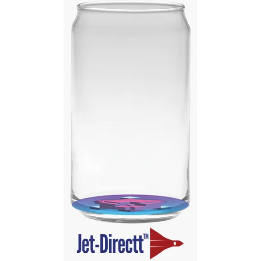 16 oz. Deep Etch Soda Can Glass — view 2