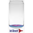 16 oz. Deep Etch Soda Can Glass — view 2