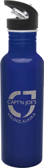 27 oz. Aluminum Hiker Bottle with Retractable Straw — view 2