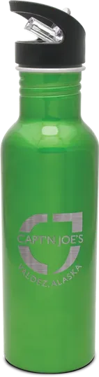 27 oz. Aluminum Hiker Bottle with Retractable Straw — view 4