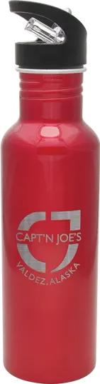 27 oz. Aluminum Hiker Bottle with Retractable Straw — view 5