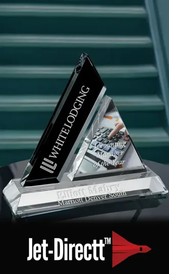 Ebony Mezzo Optical Crystal Award — view 2
