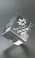 Tilting Cube Optical Crystal Paperweight