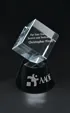 Tilting Cube on Base Optical Crystal Award
