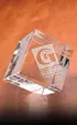 Columbus Globe Optical Crystal Paperweight
