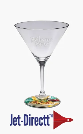 Rona Martini Glass, 10.25 oz., Deep Etched — view 2