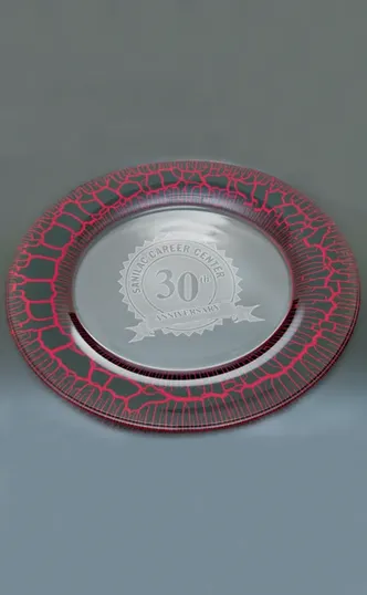Large Red Leopard Plate