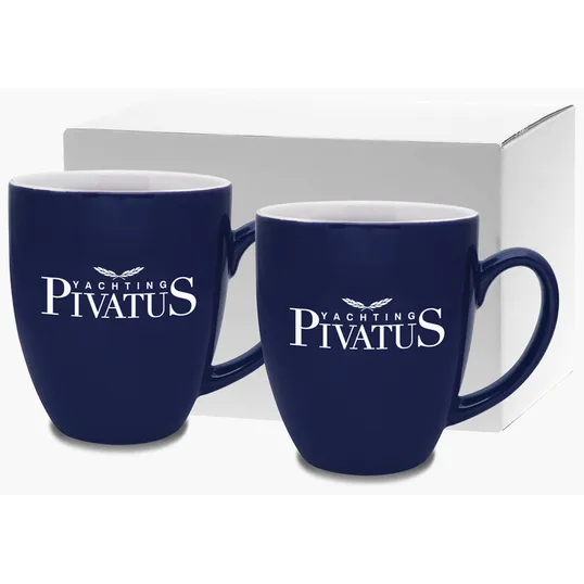 Duo-Tone Bistro Gift Set, 16 oz. Ceramic Mugs — view 3