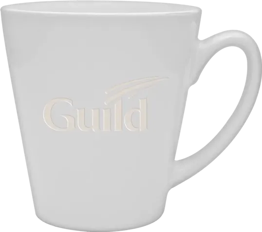 Café Collection 12 oz. Ceramic Mug, Deep Etched — view 3