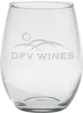 21 oz. Stemless White Wine Glass, Deep Etched — view 2