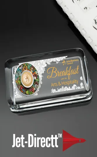 Rectangle Glass Paperweight — view 2