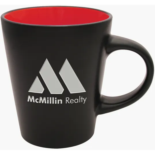 Noir Collection Etched Ceramic Mug, 12 oz.
