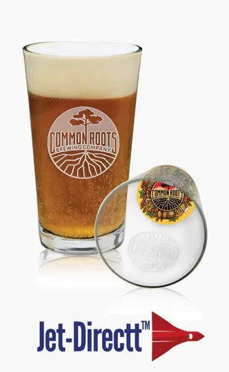 16 oz. Pint Glass, Deep Etched — view 2