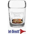 Square Shot Glass, 2.25 oz., Deep Etched — view 2