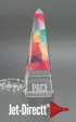 Small Grooved Obelisk in Optical Crystal — view 2