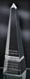 Large Grooved Obelisk in Optical Crystal — view 3