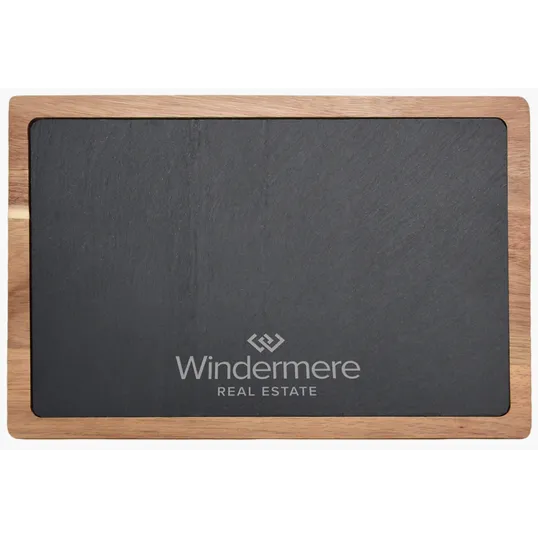 The Charcuterie Acacia Wood and Slate Board