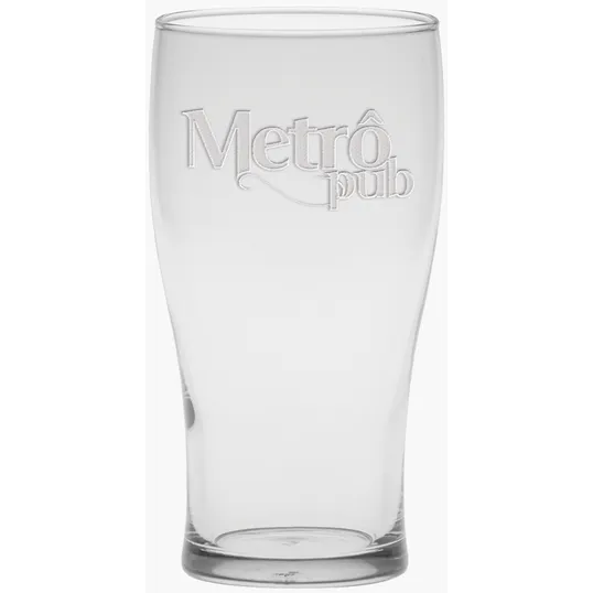 16 oz. Pub Glass, Deep Etched — view 3