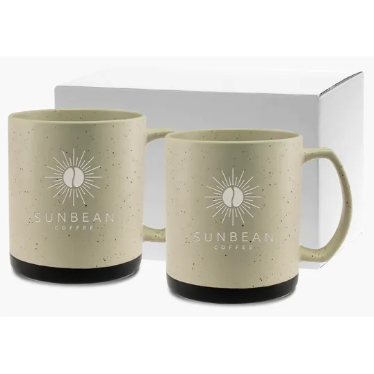 Etched Darien Collection Gift Set, 20 oz. Ceramic Mugs — view 5