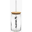 16 oz. Soda Can Glass with Bamboo Lid