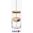 16 oz. Soda Can Glass with Bamboo Lid — view 2