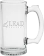 Thumbprint Mug, 12 oz. Glass Tankard — view 2