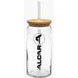 20 oz. Tall Boy Glass with Bamboo Lid