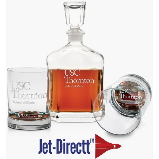 3-Piece Decanter Set with Deep Etch — view 2