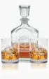 3-Piece Decanter Set with Deep Etch