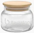 Etched Apothecary Jar with Bamboo Lid, 8 oz.
