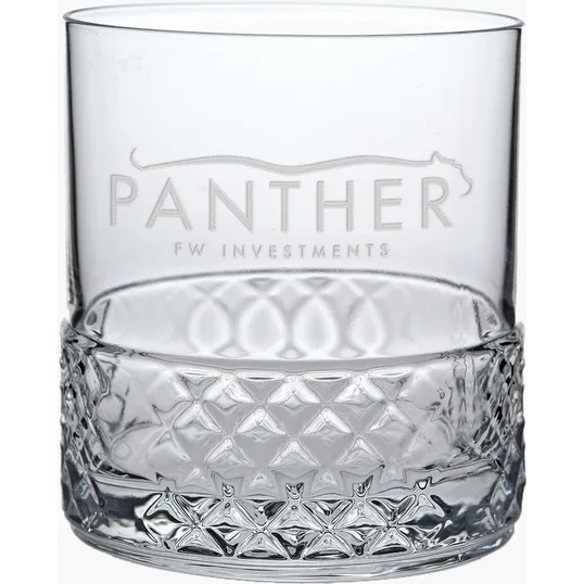 Etched Roma Double Old Fashioned Glass, 12.75 oz.