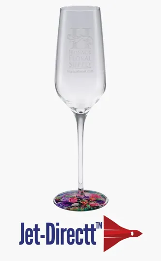 Exclusive Prism Flute, 8 oz. Deep Etched Glass — view 2