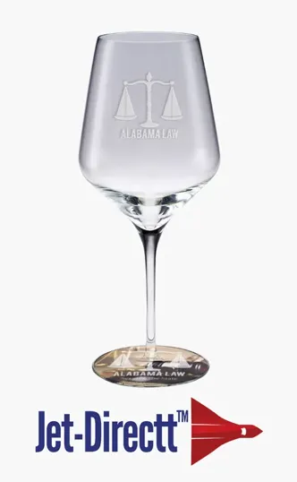 Prism White Wine Glass, 20 oz., Deep Etched — view 2
