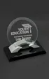 Small Tangent Award with Arched Metal-Holder Base