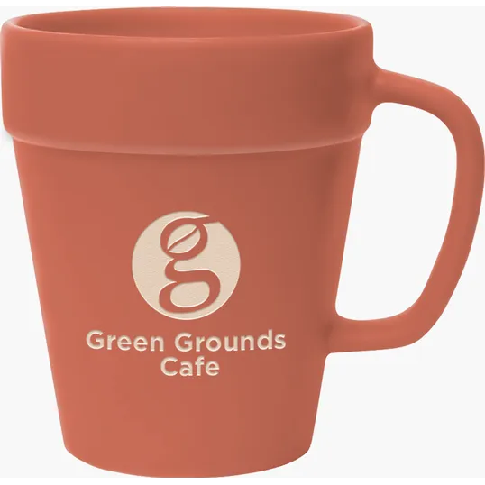 Terra Cotta Flower Pot Mug, 14 oz.