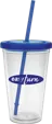 Classic Carnival Cup, 16 oz. Double Wall with Color Lid and Straw — view 7