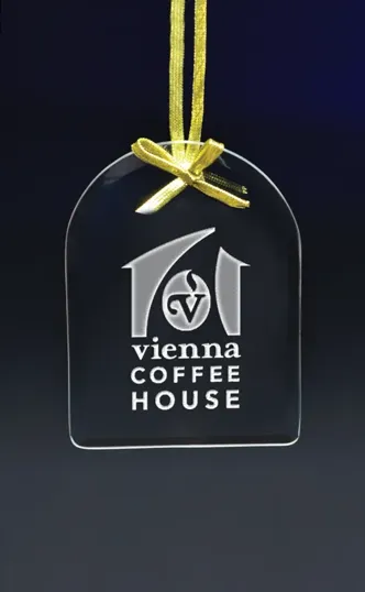 Arch Etched Crystal Ornament