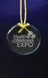 Circle Jade Crystal Ornament with Velvet Pouch