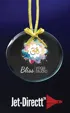 Circle Jade Crystal Ornament with Velvet Pouch — view 2