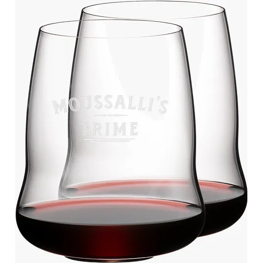 Stemless Wings Series Cabernet Glasses, Set of 2