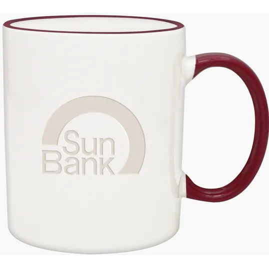 11 oz. Duo-Tone Ceramic Mug, Deep Etched — view 2
