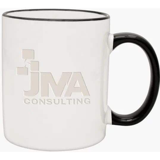 11 oz. Duo-Tone Ceramic Mug, Deep Etched — view 4